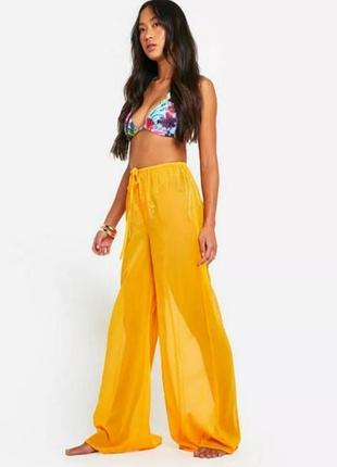 Новые полупрозрачные пляжи брюки boohoo p l