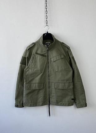 Куртка мілітарі g-star raw cargo hudson overshirt military jacket mens size xxl olive green field