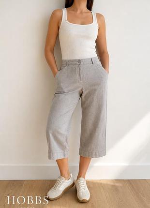 Лляні кюлоти hobbs london, р. uk 12 (m), 50% льон / 50% вовна