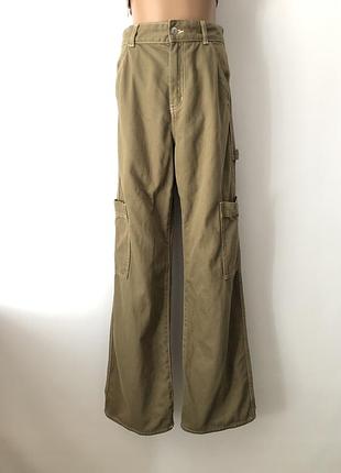 Широкі штани карго h&m wide cargo trousers /s/xs