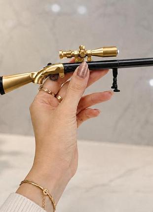 Гелевая ручка трансформер «снайперская винтовка» sniper rifle с фонариком 0.38 мм синяя 23 см