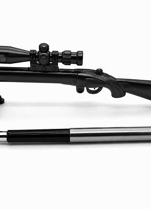 Гелевая ручка трансформер «снайперская винтовка» sniper rifle с фонариком 0.38 мм синяя 23 см черный