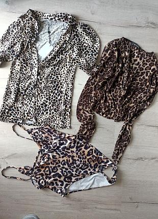 Комплект лео s-m,цін за 3 од . shein,asos,plt