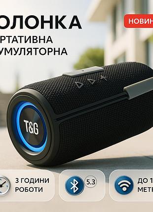 Светящееся блютуз колонка с хорошим звуком tg657, беспроводная колонка bluetooth с радио eh-32