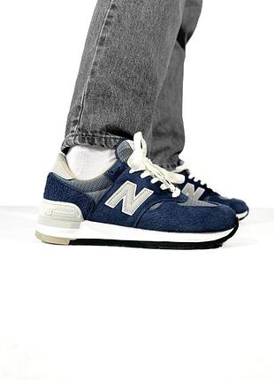 Кроссовки мужские, кроссовки женские, 1в1 люкс качество, кожа, new balance 990 v1 x carhartt blue, sky-nbl-0254
