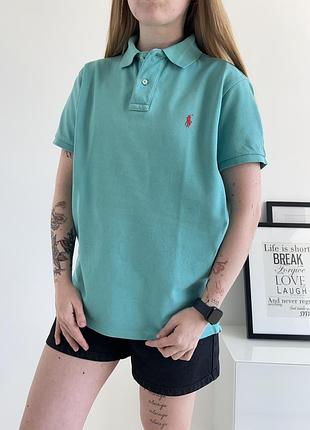 Вінтажне цупке поло polo ralph lauren