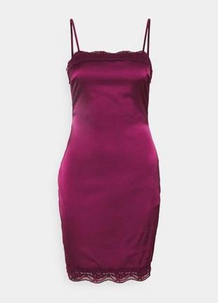 Атласна міні сукня комбінація missguided
