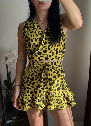 Костюм леопардовий шорти + топ