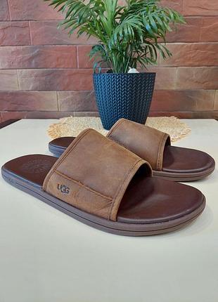 Чоловічі шльопанці ugg, оригінал, шкіра, р. 42 (us 9)