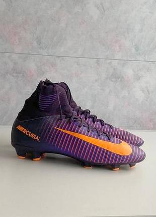 Nike mercurial дитячі футбольні бутси фіолетово чорні 36 розмір 23 см