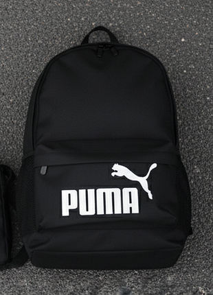 Рюкзак чорний спортивний puma, портфель шкільний пума
