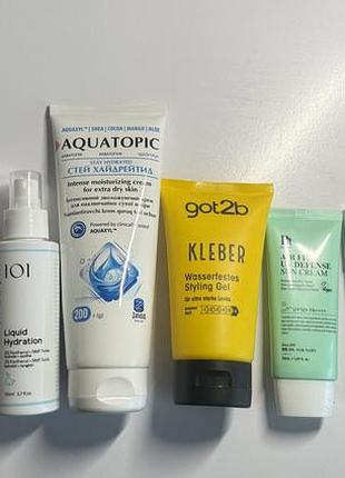 Набір косметики та засобів догляду: біокон, needly, 101, aquatopic, got2b, benton + пензлі для макіяжу