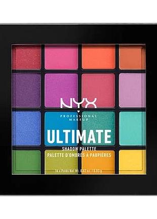 Палетка тіней nyx professional makeup ultimate shadow palette відтінок brights