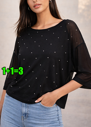 🤩1+1=3 черная свободная шифоновая блуза блузка wallis, размер 50 - 52