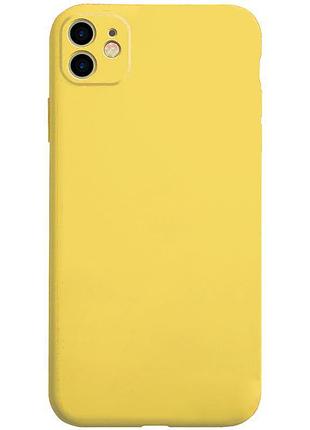 Чехол silk full camera protective (aa) no logo для apple iphone 12 (6.1") желтый / yellow