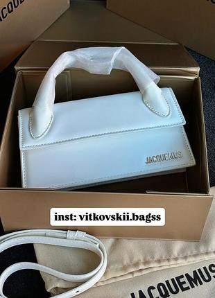 Сумочка le chiquito long white leather top 🤍