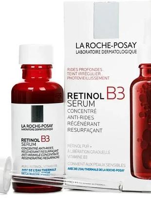 Інтенсивна антивікова сироватка для обличчя la roche-posay retinol b3 serum проти глибоких зморшок, 30 мл