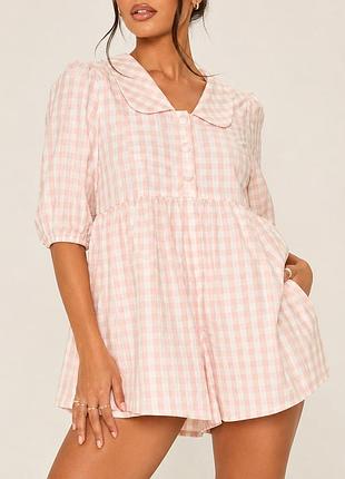 Ромпер в клетку от prettylittlething
