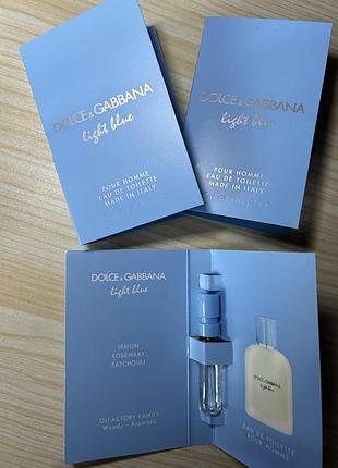 Парфумована вода чоловіча dolce & gabbana light blue pour homme (1.5 ml)