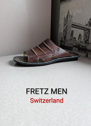 Шлепанцы сабо тапочки fretz men switzerland (наш 42) из натуральной кожи мужские оригин.