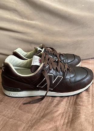 Чоловічі культові кросівки британського виробництва new balance 576 з натуральної шкіри, розмір 44.5. в ідеальному стані, без дефектів.