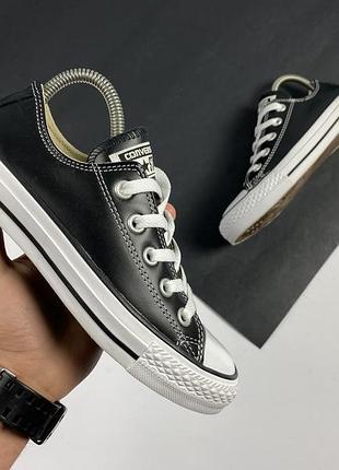 Кеди converse all star ox leather black