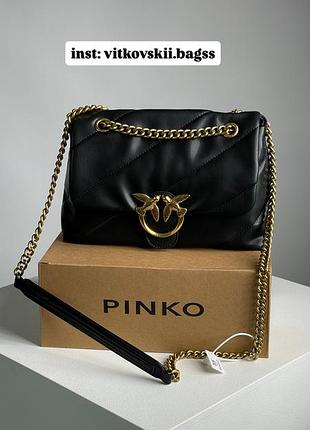 Сумка big love bag puff maxi quilt black/gold 🖤