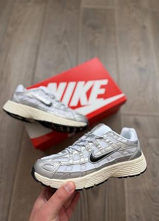Стильні кросівки nike p-6000 white silver black
