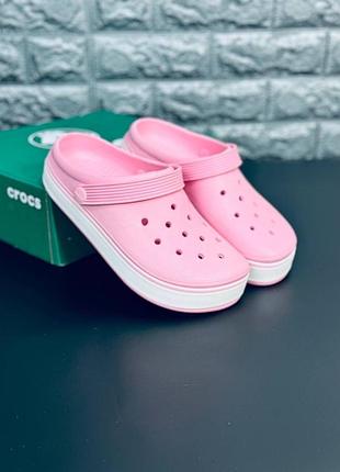 Crocs classic рожеві | жіночі сабо crocs | легкі та комфортні 36-41 удобные кроксы женские розовые