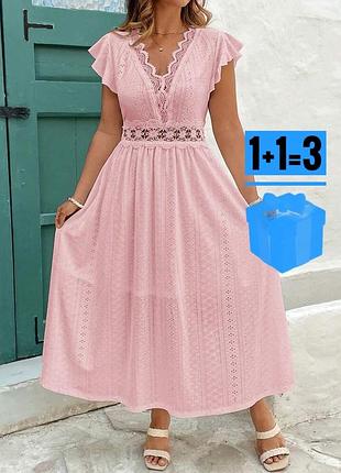 Міді сукня з мереживом shein 4xl батал