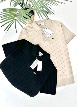 🤯футболки вязка lacoste  размер: s,m,l,xl