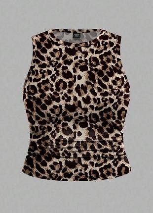 Топ в леопардовий принт shein xl
