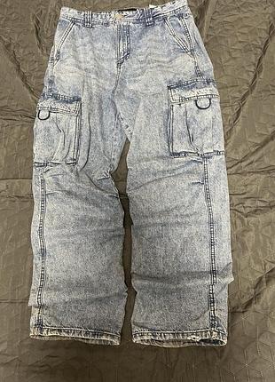 Чоловічі джинси карго sinsay wide leg baggy розмір 30