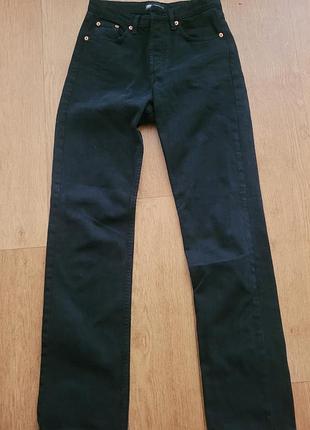Джинси zara прямі чорні straight fit