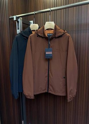 Чоловіча куртка бомбер з капюшоном zegna