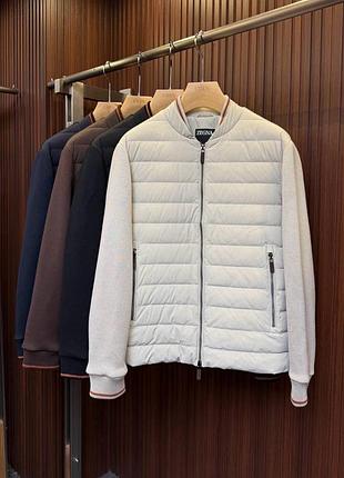 Чоловіча стьобана куртка бомбер zegna