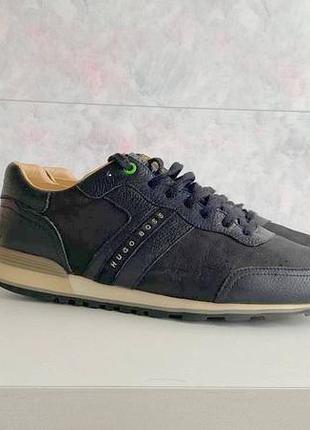 Hugo boss чоловічі шкіряні кросівки чорні оригінал 42 43 розмір