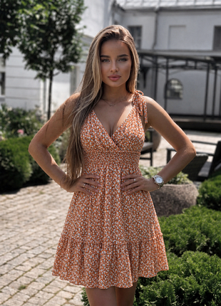 Літня сукня 🌸 на зав’язках та з бірками 👗 літня сукня shein 🌸 сарафан у квітковий принт 🌿 жіноче плаття l xl