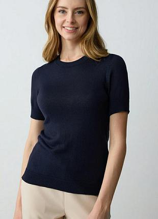 Stefanel cashmere  кашемировый джемпер короткий рукав /0000h/