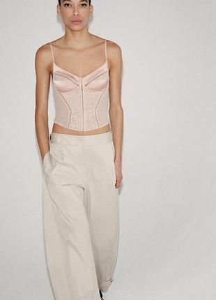 Комбінований корсет на брителях zara розмір s новий оригінал