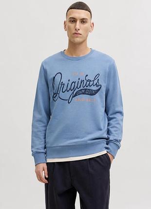 Блакитний новий світшот,кофта,бобка, jack jones