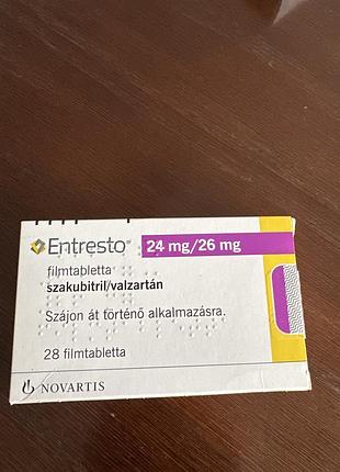 Препарат ентресто використовується для лікування  симптомів хронічної серцевої недостатності у дорослих.залишилися 3 упаковки.