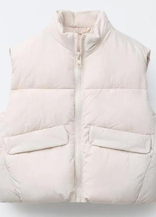 Жилет молочный zara 86