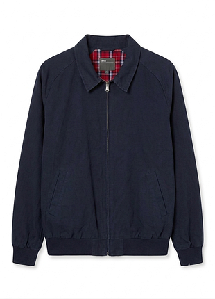 Чоловіча куртка харрінгтон бомбер asos harrington jacket, з підкладкою тартан (xl)