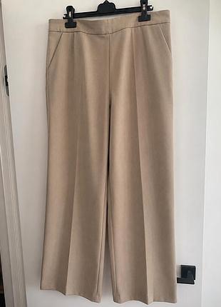 Класичні костюмні жіночі бежеві штани m&s розмір l/xl