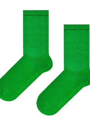 Носки высокие sox с резинкой по всей длине зеленого цвета