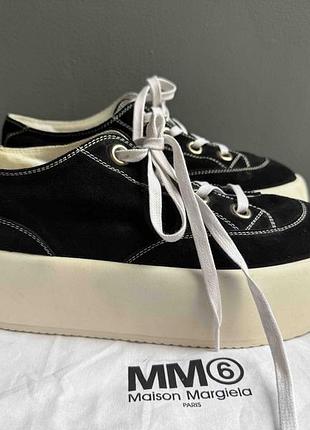 Замшеві кеди mm6 maison margiela platform low.   маркування 39.
