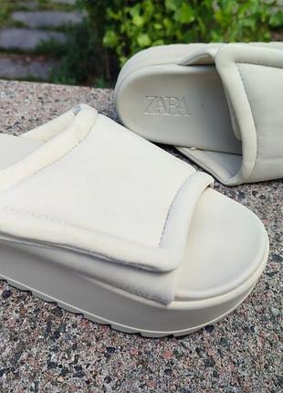 Zara стильные шлепки