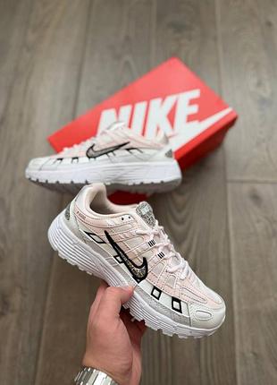 Стильні жіночі кросівки nike p-6000 pink white black