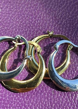 Сережки в серебре  два вида925 проба на изделии,есть еще в позолоте надежной серьги циганские виставлений. .